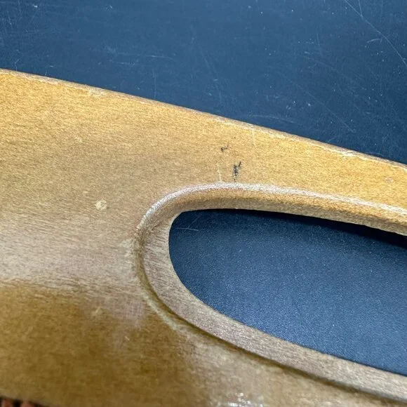 Vintage Floral Tapestry Purse Wooden Handles 1970s Roses Boho Retro As Is - Picture 10 of 12